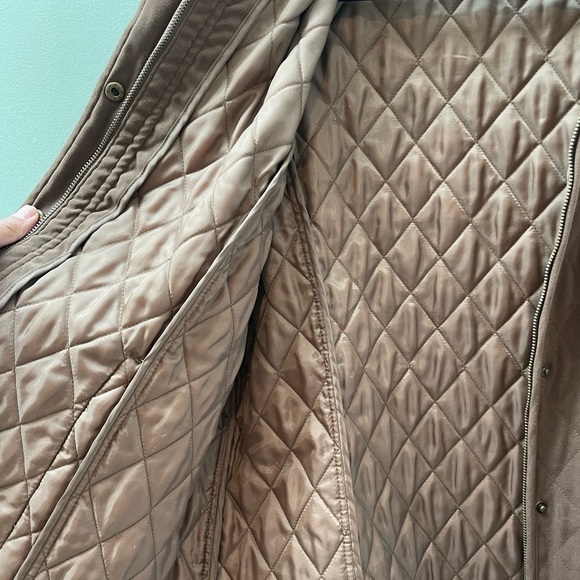 Ladies Vintage Orvis Quilted Brown Bomber Hunting Old English Countryside Jacket - Picture 8 of 10